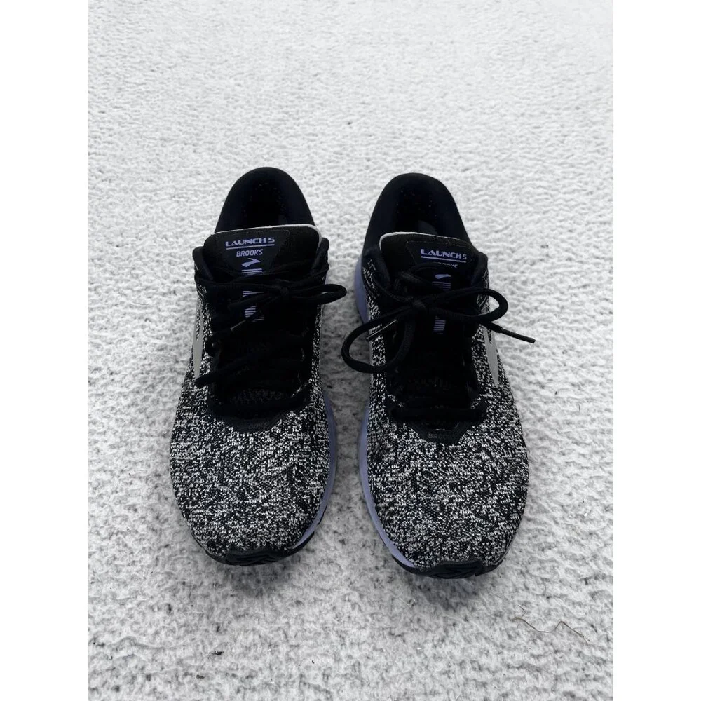 Women's Brooks Launch 5 Black Purple Running Athletic Shoes Size 9.5 M - Picture 1 of 12